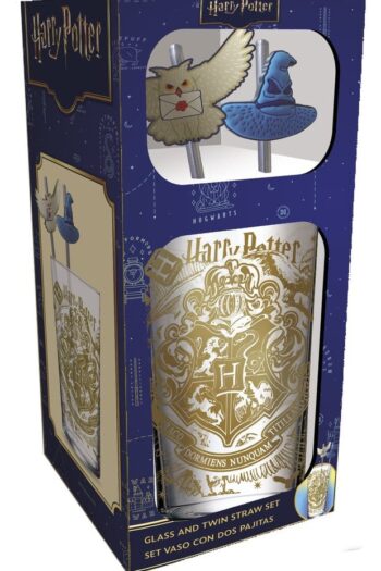 Harry Potter Glass Tumbler with Straws Magic & Mayhem 485 ml