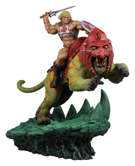 x_twth9095112 Masters of the Universe 1/4 Figure He-Man & Battle Cat 76 cm - immagine 1