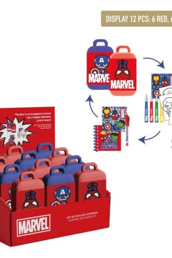 Marvel Stationery Set Spider-Man & Captain America Blind Box Display (12)