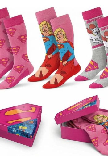 DC Comics Socks Superman Supergirl 3-Pack 36-43
