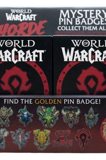 World of Warcraft Mystery Pin Badges Horde Blind Box Display (12)