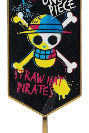 One Piece Replica Straw Hat Pirates Metal Banner 11 x 6 cm