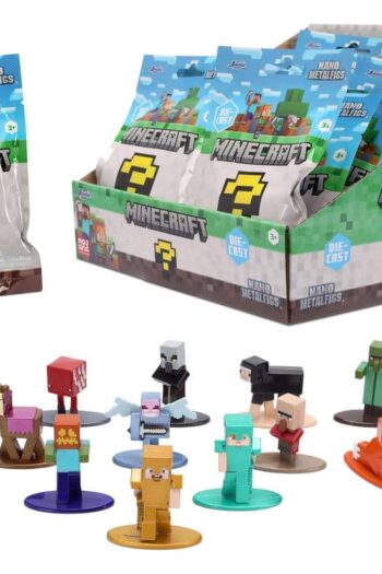 Minecraft Nanofigs Mini Figures 4 cm Blind Box Display (24)