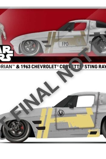 Star Wars Diecast Model 1:24 Mandalorian Chevrolet Corvette Sting Ray 1963