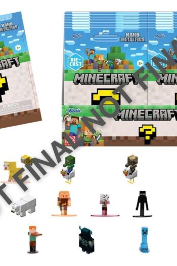 Minecraft Nano Metalfigs Mini Figures Blind Pack Display (24)