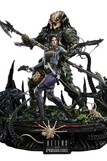 Aliens vs. Predator (Comic) Ultimate Premium Masterline Statue 1/4 Machiko & Broken Tusk Predator 79 cm