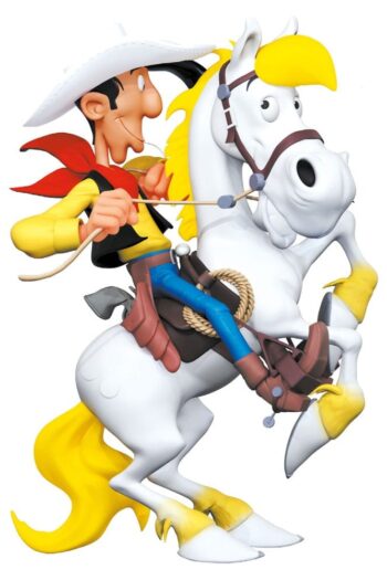Lucky Luke Resin Statue Lucky Luke on Rearing Jolly Jumper 25 cm