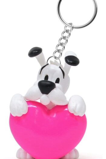 Asterix Keychain Dogmatix Pink Heart