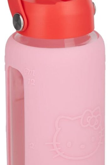 Sanrio Glass Water Bottle Hello Kitty with Sleeve