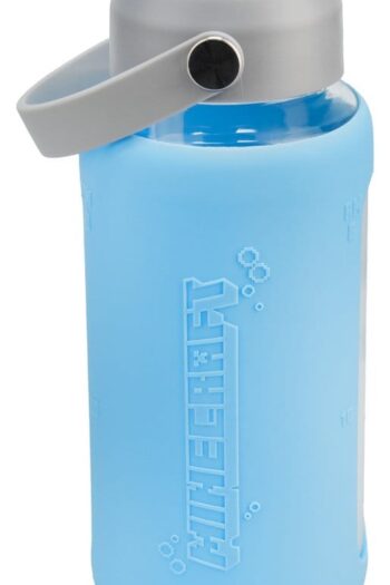 Minecraft Glass Water Bottle with Sleeve