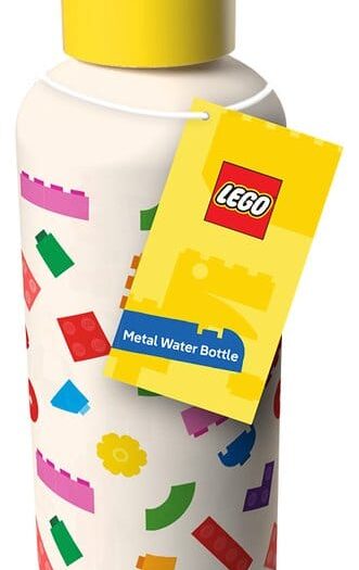 Lego Metal Water Bottle with Shaped Lid