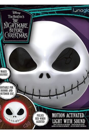Nightmare Before Christmas Light Jack Skellington Mask Motion Sensor 23 cm