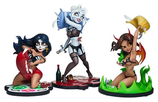 x_ss200688 Coffin Comics Designer Statues Set Sleepover In Hell - immagine 1