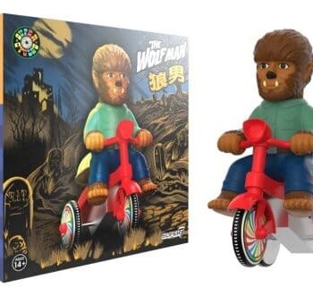 Universal Monsters Super Cycles Vehicle The Wolf Man (Brown w/ Red Trike)