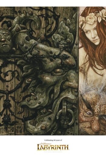 Labyrinth (1986) Printed Art Sarah and Hoggle Navigate the Labyrinth Limited Edition 30 x 42 cm