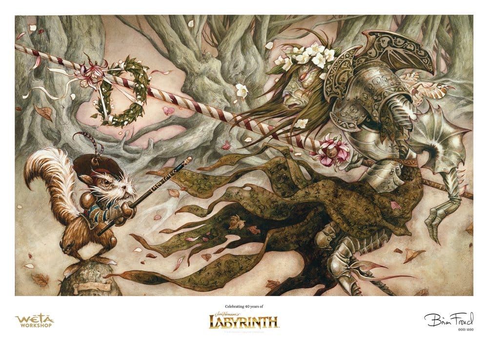 x_weta622805229 Labyrinth (1986) Printed Art The Knight Who Never Yields Limited Edition 30 cm - immagine 1