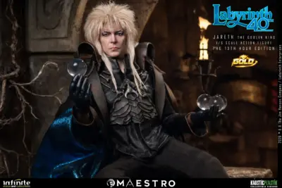 Labyrinth Jareth The Goblin King 1/6 Action Figure The 13th Hour Edition Gold by Infinite Statue - immagine 4
