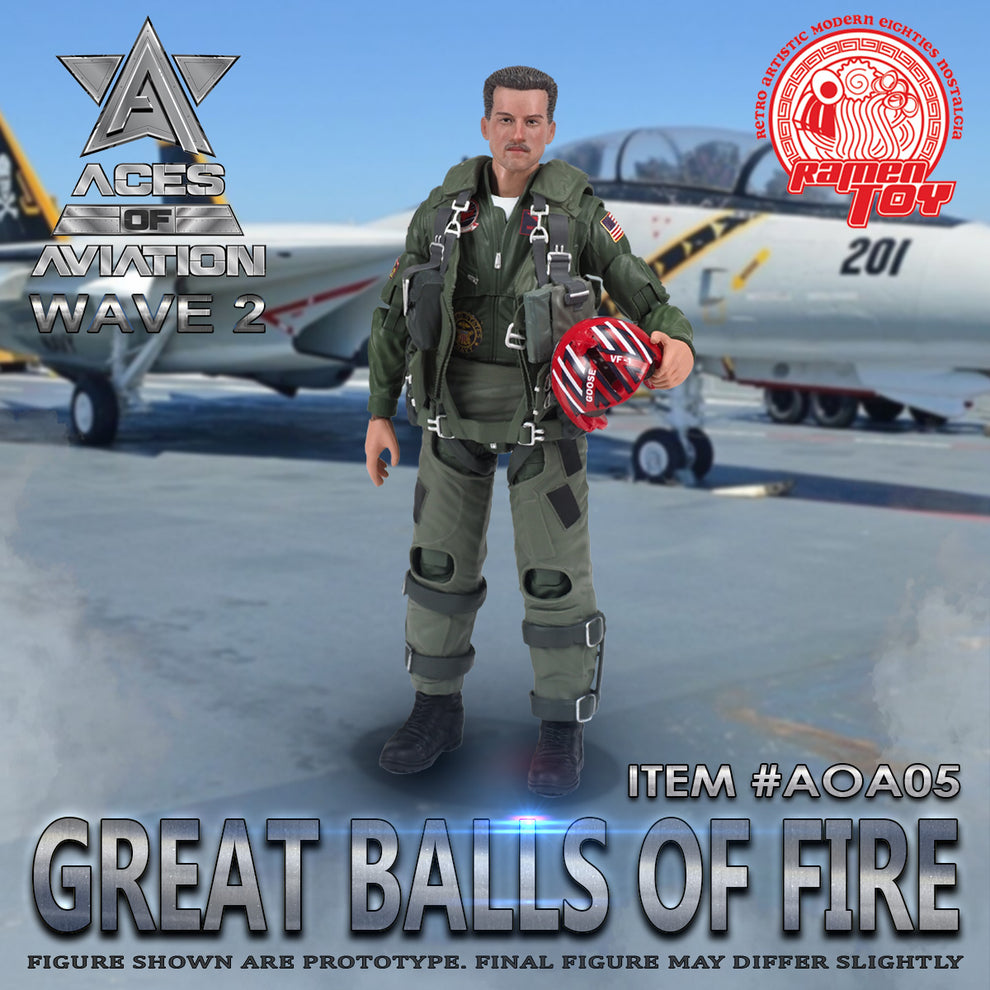 AOA05-2 Top Gun AOA05 Aces of Aviation Wave 2 GREAT BALLS OF FIRE by Ramen Toy - immagine 1