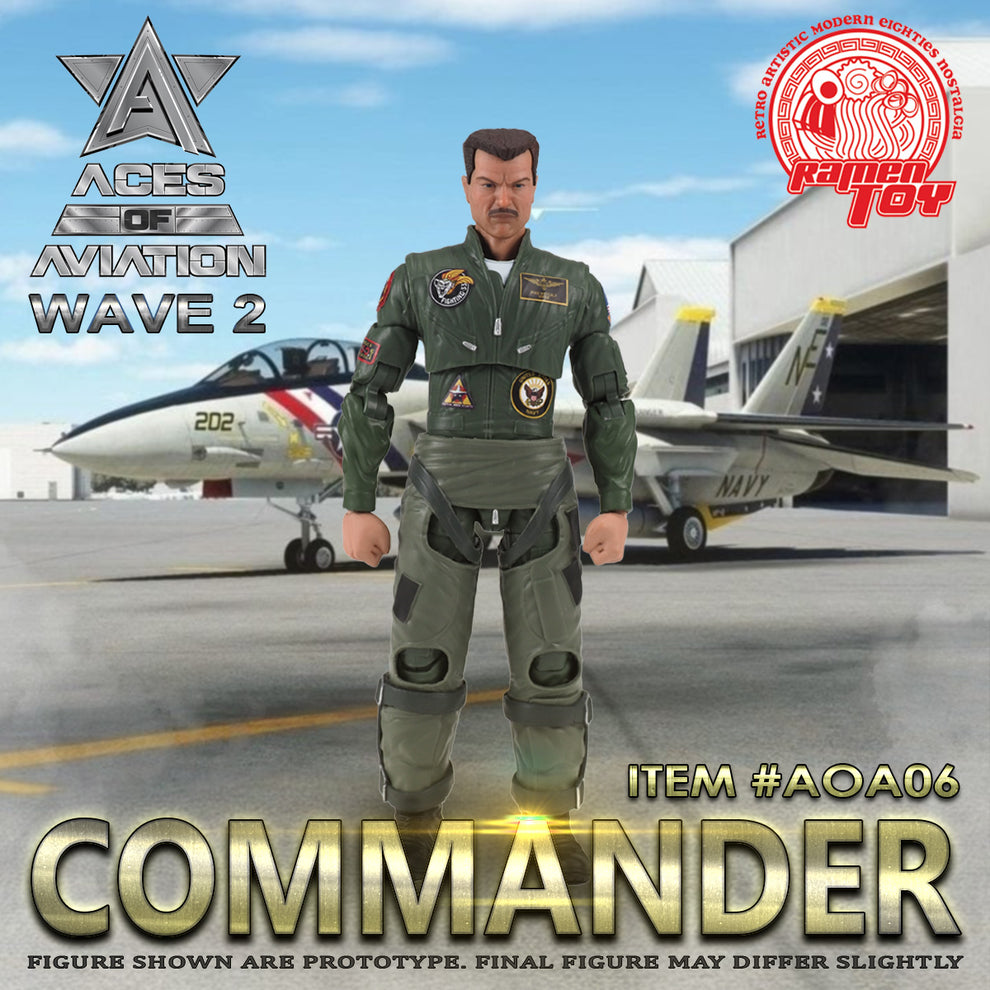AOA06-1 (1) Top Gun AOA06 Aces of Aviation Wave 2 COMMANDER by Ramen Toy - immagine 1