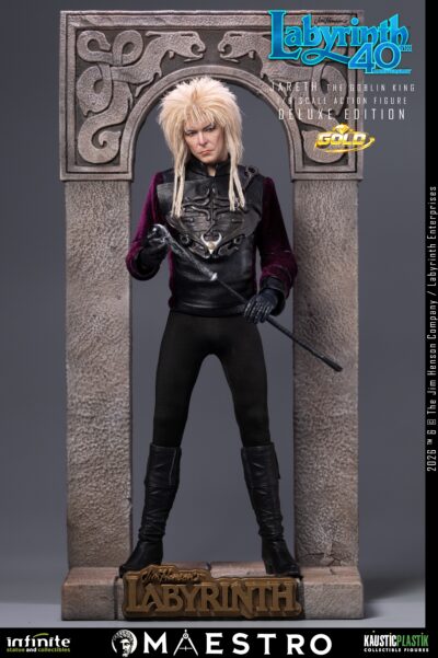 Labyrinth Jareth The Goblin King 1/6 Action Figure Deluxe Edition Gold by Infinite Statue - immagine 18