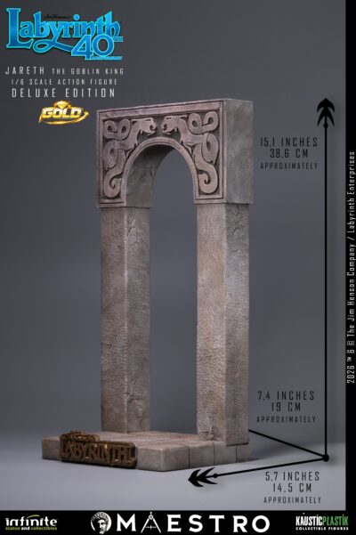Labyrinth Jareth The Goblin King 1/6 Action Figure Deluxe Edition Gold by Infinite Statue - immagine 15