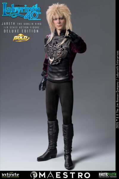 Labyrinth Jareth The Goblin King 1/6 Action Figure Deluxe Edition Gold by Infinite Statue - immagine 12