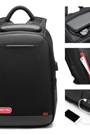Evoretro Travel Backpack and Mini-Carrying Case Bundle Kit Black