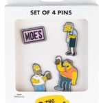 The Simpsons Pin Badges Set of 4 Moe's Tavern
