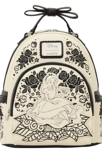 Alice in Wonderland Embroidered Floral Mini Backpack