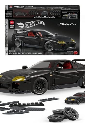 Hot Wheels Elite Mattel Brick Shop Building Set 1/16 '94 Toyota Supra MKIV