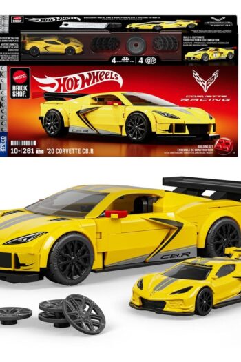 Hot Wheels Speed Mattel Brick Shop Building Set 1/32 '20 Corvette C8.R