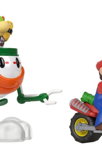 Super Mario Hot Wheels Die-Cast Vehicles 2-Pack 1/64 Mario & Bowser Jr.