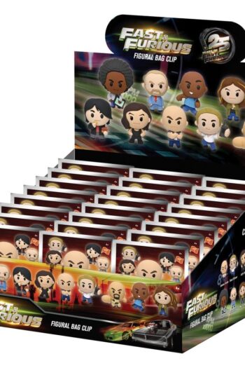 Fast & Furious 25th Anniversary 3D PVC Bag Clips Series 1 Blind Bag Display (24)