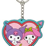Sanrio Rubber Keychain Kuromi & My Melody 6 cm