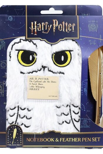 Harry Potter Plush Notebook Set with Pen Hedwig Magical Locations