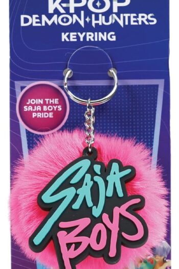 KPop Demon Hunters Pom Pom Keychain Saja Boys