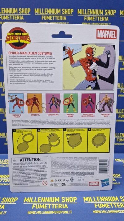Secret Wars Marvel Legends Action Figure Spider-Man (Alien Costume) 15 cm by Hasbro - immagine 4