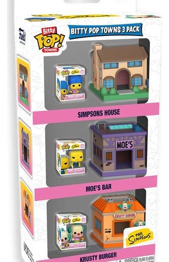 The Simpsons Bitty POP! Towns Vinyl Figure 3-Pack Springfield