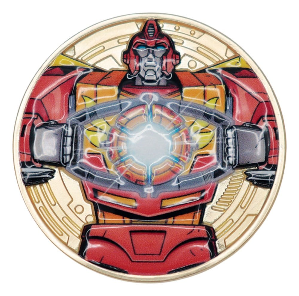 x_fntk-has-tra38 Transformers Collectable Coin The Movie 40th Anniversary Limited Edition 24k Gold Plated - immagine 1