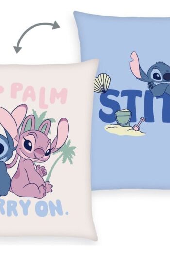 Lilo & Stitch Soft Velboa Pillow Stitch & Angel Keep Palm & Carry On 40 x 40 cm