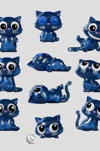 Cat Scans Mini Figures S1 6 cm Blind Box Display (9)
