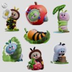 Wooly Bear and Friends Vinyl Mini Figures S1 13 cm Blind Box Display (6)