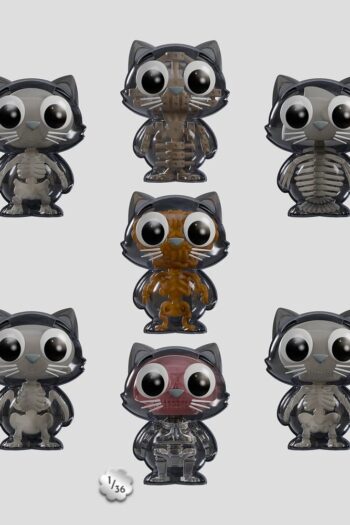 Cat Scans Mini Figures S2 Bare Bones 6 cm Blind Box Display (6)