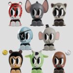 Tiny Shiny Hiney Peakers Mini Figures S2 Badasses 7 cm Blind Box Display (6)