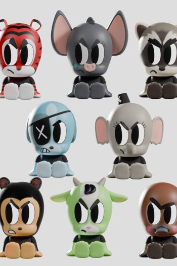 Tiny Shiny Hiney Peakers Mini Figures S2 7 cm Blind Box Display (6)
