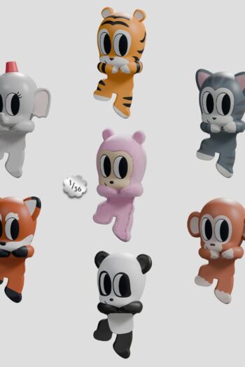 Tiny Shiny Hiney Peakers Mini Figures S1 6 cm Blind Box Display (6)