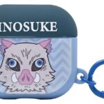 Demon Slayer 3D Foam Airpods Case Bag Clip Inosuke Display (12)