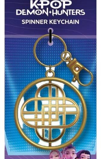 KPop Demon Hunters Spinner Keychain Golden