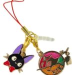 Kiki's Delivery Service Keychain Stained Glass Style Jiji Gold
