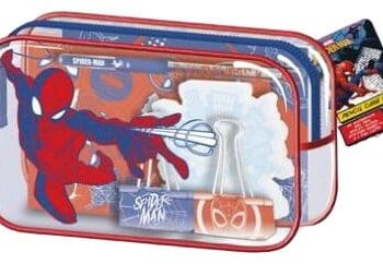 Spider-Man Pouch Stationery Set Red, White and Blue Display (6)
